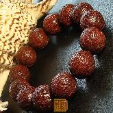 Consecration 18MM Redsandalwood Tibetan Symbol Bracelet - Vase (bum-pa)