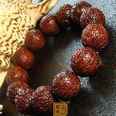 Consecration 18MM Redsandalwood Tibetan Symbol Bracelet - Vase (bum-pa)