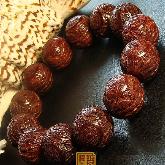 Consecration Tibetan 18MM Redsandalwood Buddhist Symbol Mala Bracelet - Dharma Wheel (chakra)