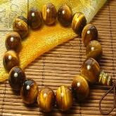 Genuine Tiger Eye Tibetan Wrist Malas Buddhist Prayer Beads Bracelet