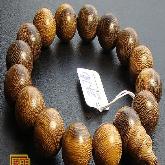 Handmade 16MM Tiger Agarwood Mala Beads Bracelet