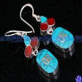 Handmade Ancient Symbol Earrings Stirling OM Earrings