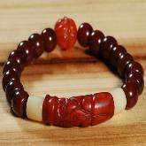 Handmade Old Jade Agate Beads Bracelet