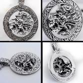Handmade Sterling Silver Dragon Pendant