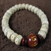 Handmade Tibetan 11MM Bodhi Agate OM Bracelet