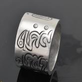 Handmade Tibetan 999 Silver OM Mantra Ring