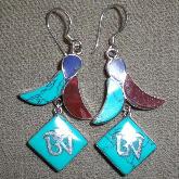 Handmade Nepalese Ancient Symbol Earrings