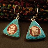 Nepalese Handmade Ancient Symbol Earrings