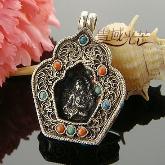 Handmade Tibetan Buddha Gau Pendant - Tara