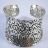 Handmade Tibetan Endless Knot Sterling Silver Bracelet