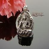 Handmade Tibetan Green Tara Buddha Gau Box Pendant