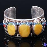 Handmade Tibetan Jewelry Old Mila Sterling Silver Bracelet