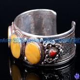 Handmade Tibetan Jewelry Old Mila Sterling Silver Bracelet