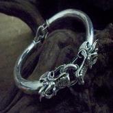 Handmade Tibetan Jewelry Sterling Silver Dragon Bracelet