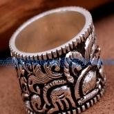 Handmade Tibetan KING QONG Sterling Silver Ring