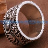 Handmade Tibetan KING QONG Sterling Silver Ring