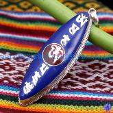 Handmade Tibetan Lapis Lazuli OM Mantra Pendant