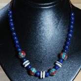 Handmade Tibetan Lapis Lazuli Turquoise Coral Necklace