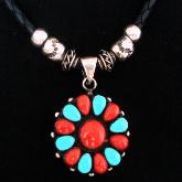 Handmade Tibetan Leather Necklace Tibetan Charming Necklace