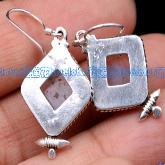 Handmade Tibetan Moonstone Sterling Silver Earrings