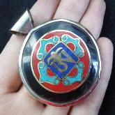 Handmade Tibet Om Mani Padme Hum Mantra Pendant