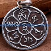 Handmade Tibetan Pendant Sterling Silver OM Mantra Pendant