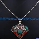 Handmade Tibetan Pendant Tibetan Turquoise Coral Mila Pendant