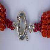 Handmade Tibetan Red Coral Necklace Sterling Silver Coral Necklace