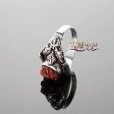 Handmade Tibetan Ring Sterling Silver Red Coral Garnesh Ring