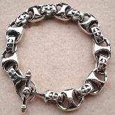 Handmade Tibetan Sterling Silver Bracelet - Cross