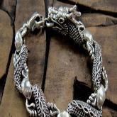 Handmade Tibetan Sterling Silver Dragon Bracelet