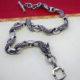 Tibetan Dragon Bracelet Handmade Tibetan Sterling Silver Bracelet