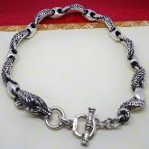 Tibetan Dragon Bracelet Handmade Tibetan Sterling Silver Bracelet