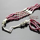 Handmade Tibetan Sterling Silver Garnet Necklace