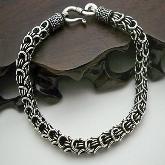 Handmade Tibetan Sterling Silver Longevity Bracelet