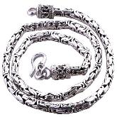 Handmade Tibetan Sterling Silver Longevity Necklace