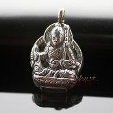 Handmade Tibetan Sterling Silver Lotus Buddha Pendant