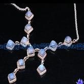 Handmade Tibetan Sterling Silver Moonstone Necklace