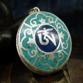 Handmade Tibet Silver OM Mantra Pendant