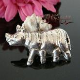 Handmade Tibetan Sterling Silver Rhinoceros Pendant