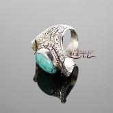 Handmade Tibetan Sterling Silver Turquoise Ring