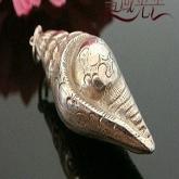 Handmade Tibetan Stirling Silver Conch Pendant