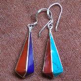 Handmade Tibetan Stirling Silver Earrings