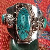 Handmade Tibetan Turquoise Dragon Bracelet