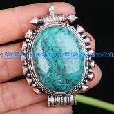 Handmade Tibetan Turquoise Ghau Prayer Box Pendant