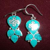 Handmade Tibetan  Ancient Symbol Earrings