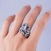 Nepal Handmade Sterling Silver Surpent Finger Ring