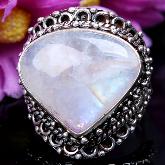 Nepalese Moonstone Ring Tibetan Handmade Ring