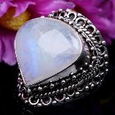 Nepalese Moonstone Ring Tibetan Handmade Ring
