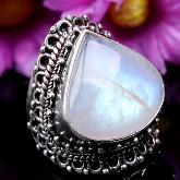 Nepalese Moonstone Ring Tibetan Handmade Ring